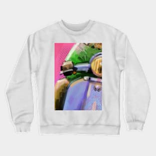 Retro Scooter, Classic Scooter, Scooterist, Scootering, Scooter Rider, Mod Art Crewneck Sweatshirt